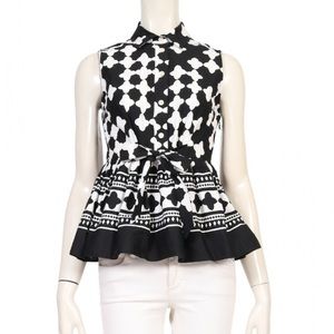 NWT Kate Spade Peplum Pattern Top
